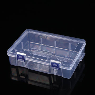 Transparent Rectangular Plastic Empty Box Storage Box Sample Box Zero Component Packaging Box PP Tool Box Empty Box