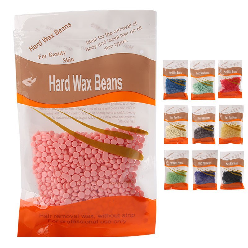 depilatory wax wax bean hard wax beeswax free paper thermal wax therapy cross-border amazon hard wax beans100 g