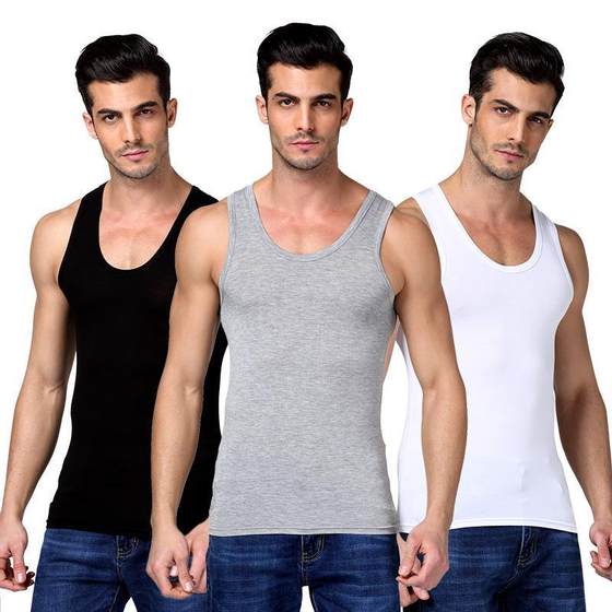 Four-piece Xinjiang cotton zero perception men's cotton T-shirt vest long-staple cotton bottoming underwear solid color sports undershirt thin