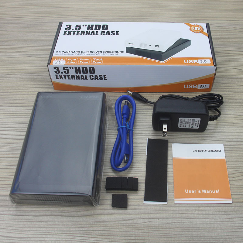 3.5 inch SATA to USB3.0 desktop high-speed transmission screw-free mobile hard disk box
