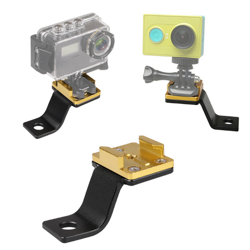 Wholesale Gopro sports camera accessories motorcycle rearview mirror bracket CNC aluminum alloy holder base bracket