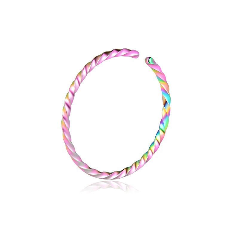 Tongda 316L stainless steel twist soft thread round head ring, piercing jewelry ear studs spleen nail spleen ring multi-purpose ring