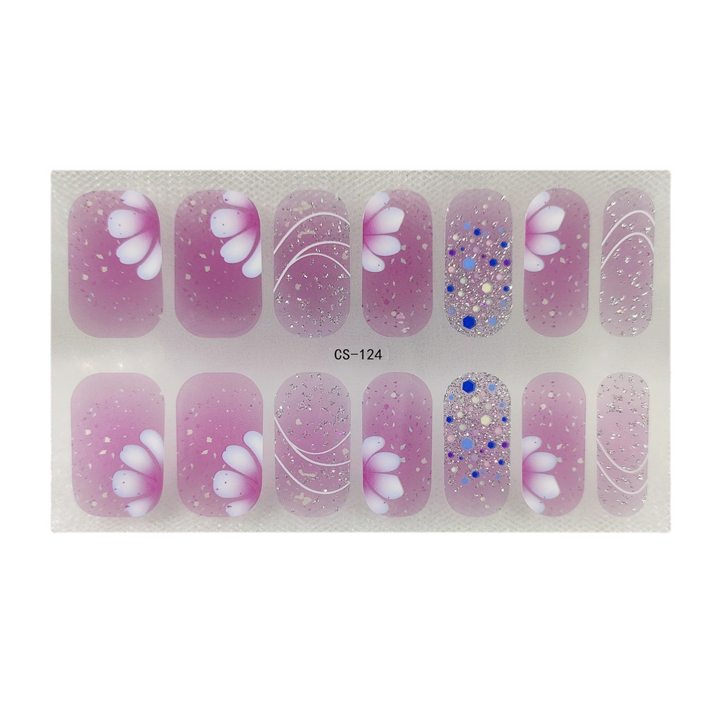 Non-baking gel small fresh waterproof durable 3D nail sticker patch women's detachable wearable nail art sticker full sticker