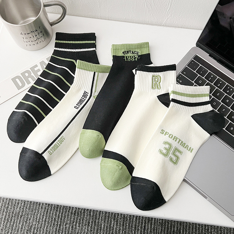 Socks men's socks spring and summer cotton deodorant short summer thin men's sports low-side socks wholesale