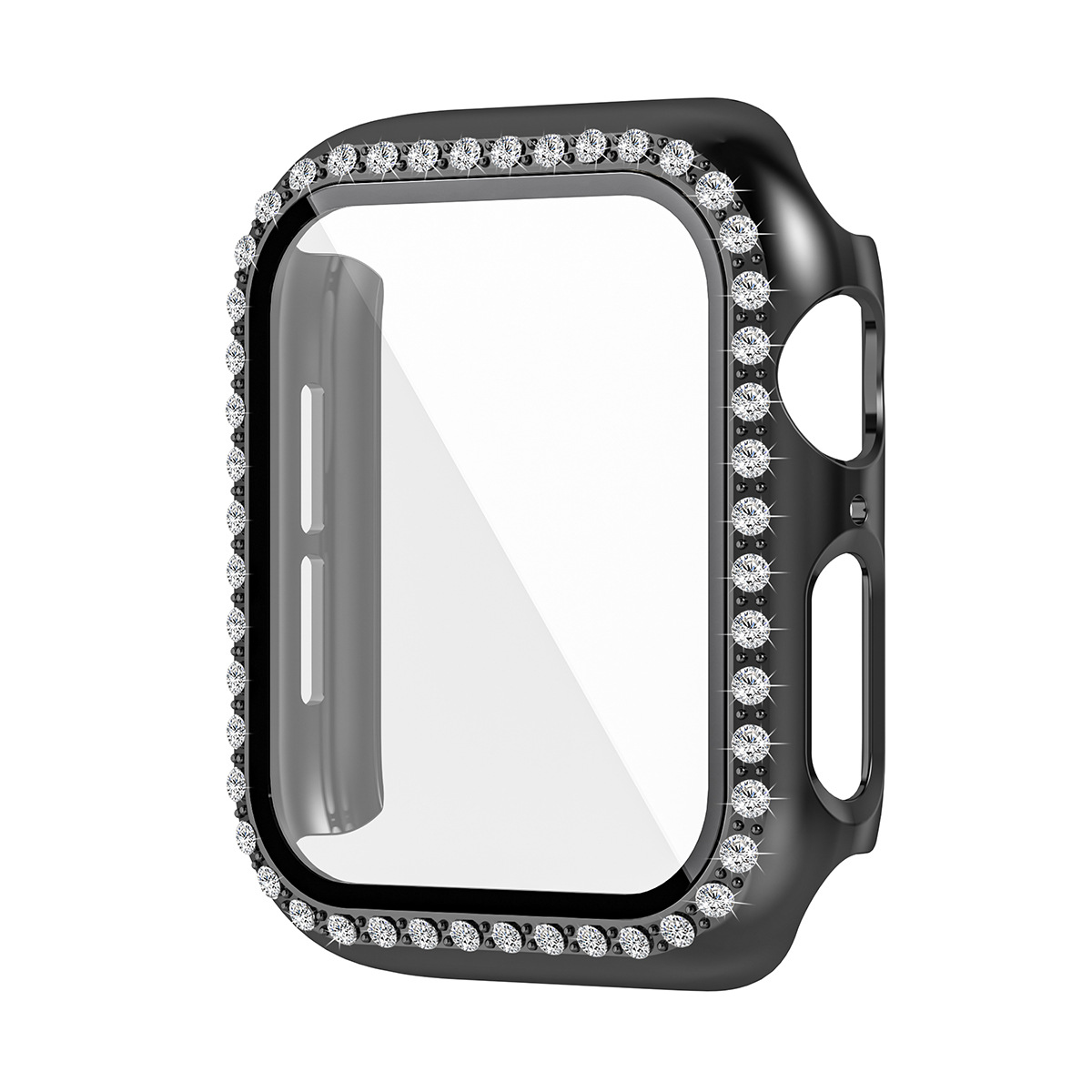 Suitable for Apple Watch Protective Case Watch Series2-10/SE Watch Single Row Diamond Tempered Film