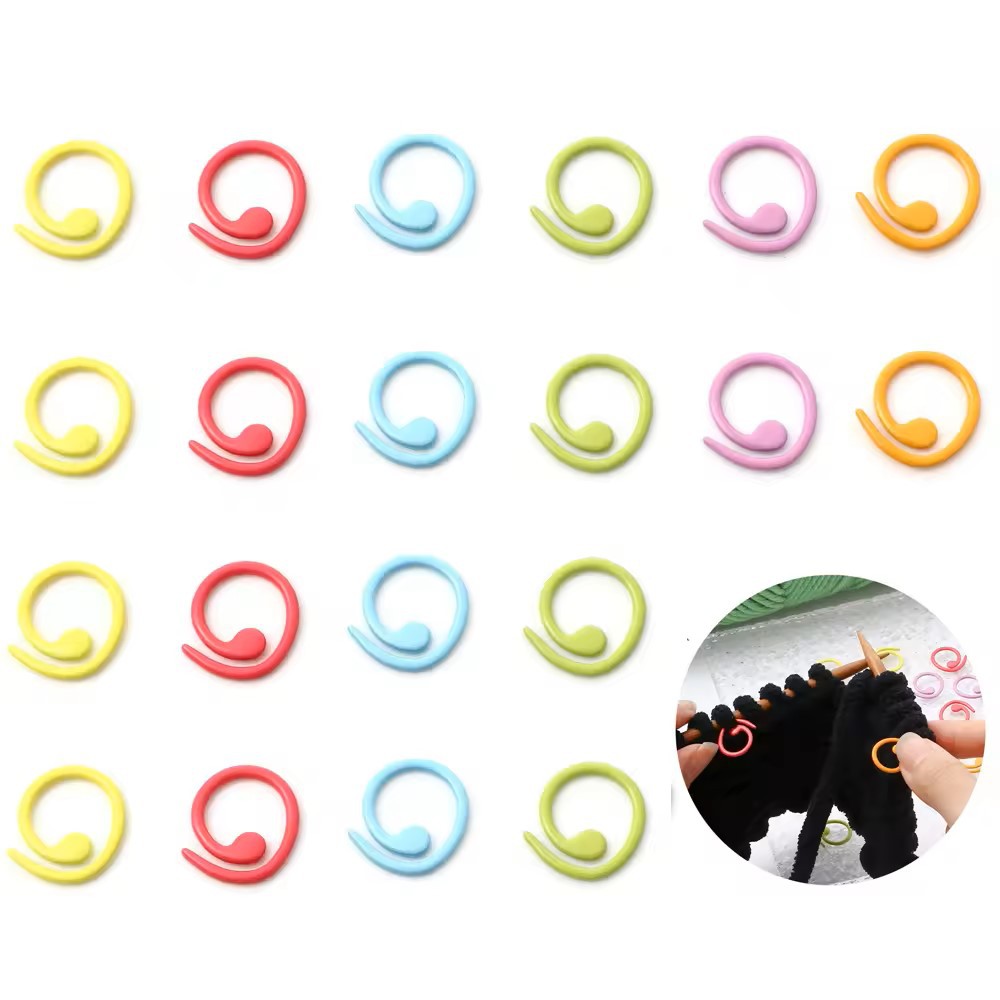 Supply metal paint color mark buckle weaving tools spiral mark buckle DIY positioning buckle comma circle