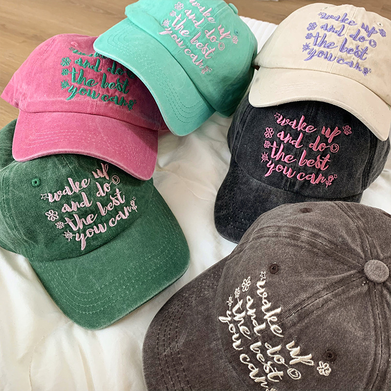Hat women's summer Korean-style all-match face-looking small baseball cap pink Japanese style big head circumference peaked cap ins fashion brand men
