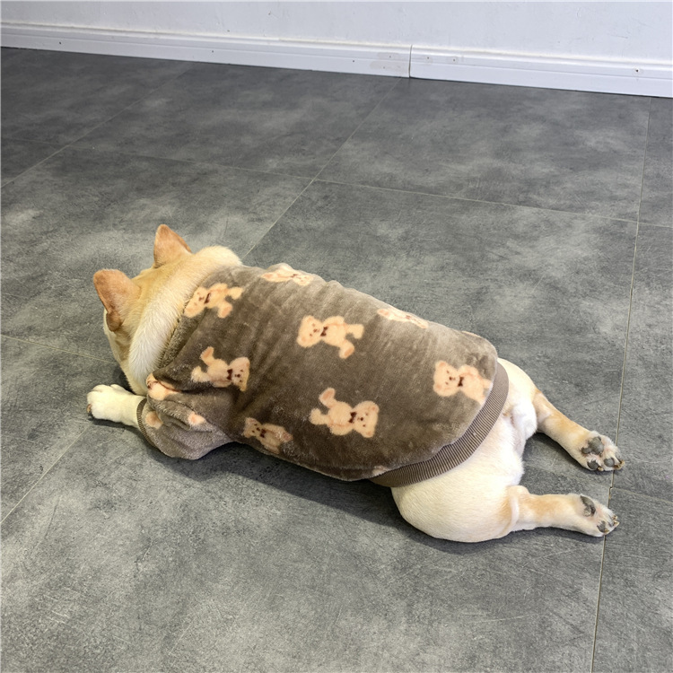 秋/冬ブルドッグぬいぐるみパジャマペット犬服テディコーギー英語ブルドッグフランス脂肪犬暖かい服|undefined