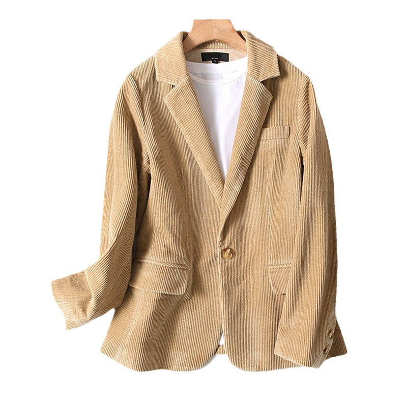 Japanese casual corduroy suit 2023 autumn coat women's loose slim women's suit a generation of hair