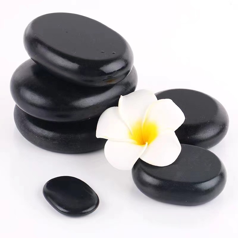 Beauty SPA health massage scraping energy stone Natural Volcano Hot Stone back essential oil massage hot stone spot