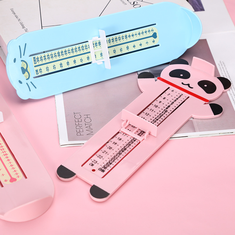 Baby's Foot Measuring Device Children's Shoes Inner Length Measuring Foot Length Ruler Baby's Shoe Size 0-8 Years Old Shoe Buying Artifact Household