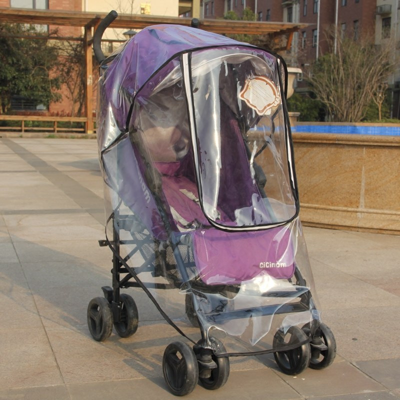 Baby Car Rain Cover Walking Baby Artifact Poncho Trolley Universal Raincoat Baby Car Windshield Anti-droplet Warm Dust Cover