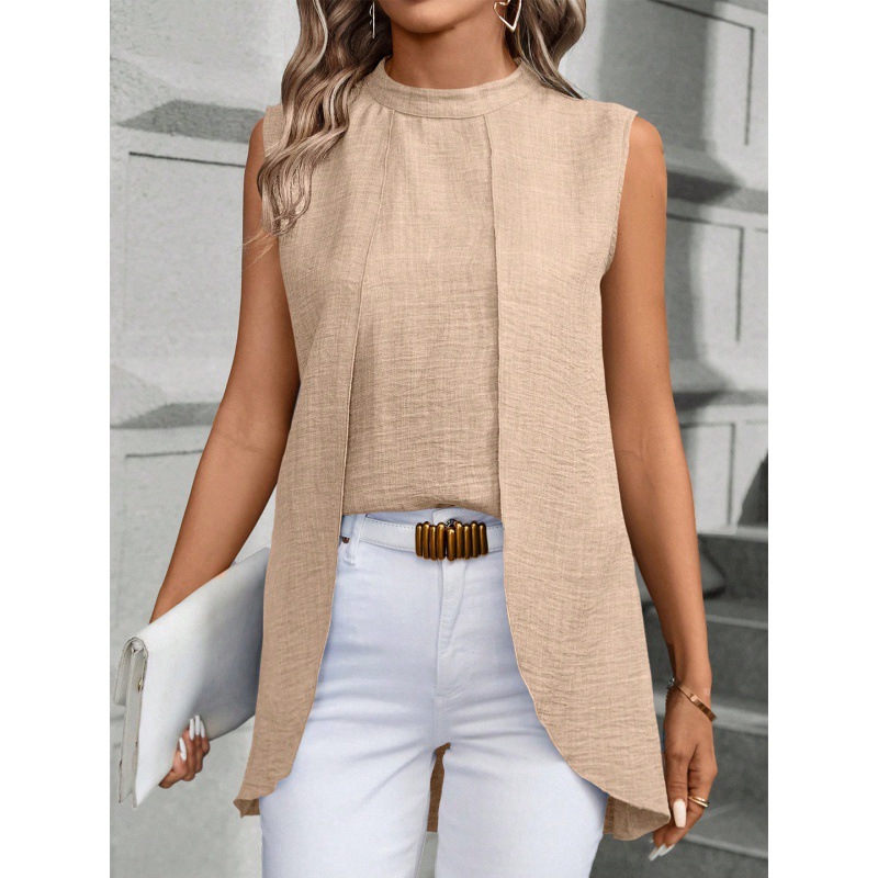 Hot-selling drape shirt shirt women's irregular shirt neat size neat color