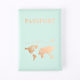 New Bronzing PU Leather World Map Passport Holder Cross-border Travel Passport Protective Cover Card Case