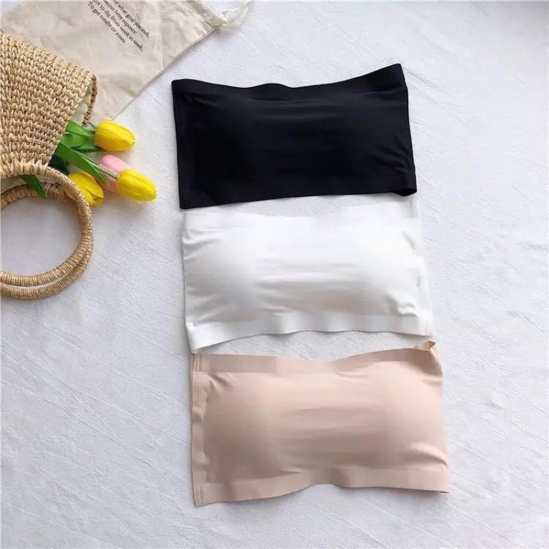 Cross-border strapless strapless strapless strapless strapless strapless seamless Ice Silk wrap chest breathable anti-running light-breasted non-rimless underwear for women