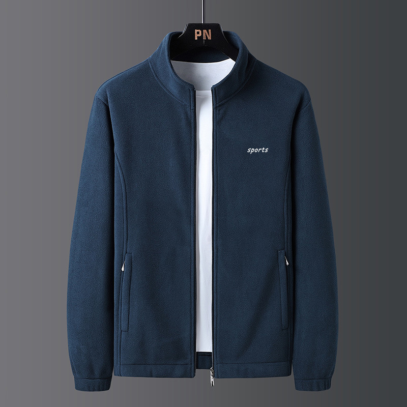 Cross-border wholesale cross-border wholesale in stock thickened polar fleece fleece jacket men's trendy spring and autumn winter one-piece delivery