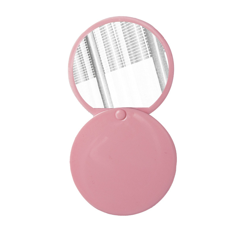 Round Portable Makeup Mirror Slide Folding Mirror Girls' Portable Small Round Mirror Printable logo Makeup Mirror Beauty Mirror