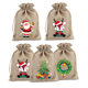 New cross-border hot sale Christmas gift packaging Christmas tree candy snack bag drawstring small bag in stock