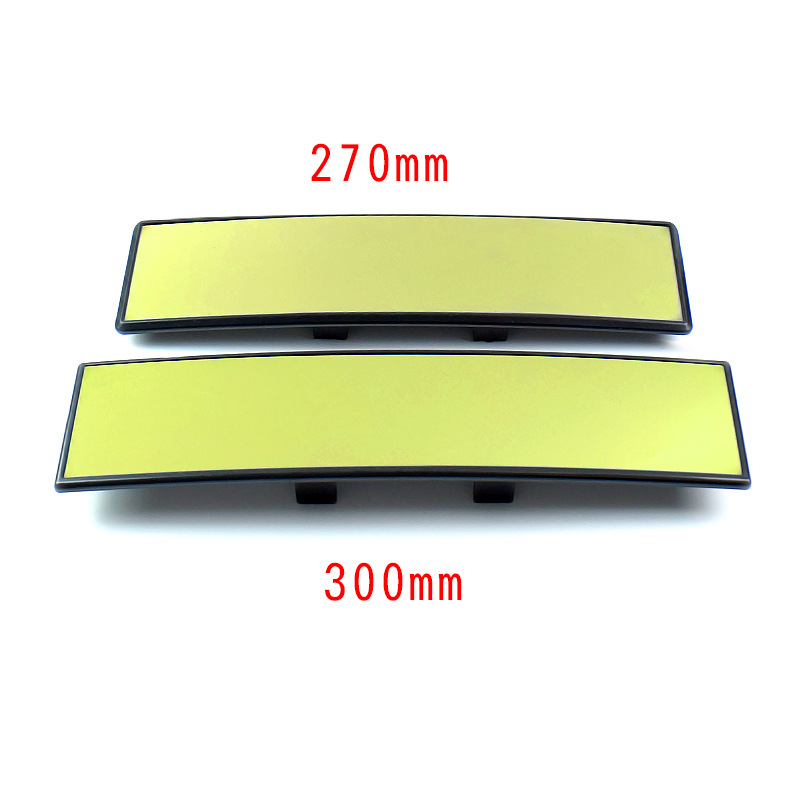 In-Car large view rearview mirror reflective lens anti-dazzling car indoor rearview mirror wide-angle curved blue mirror