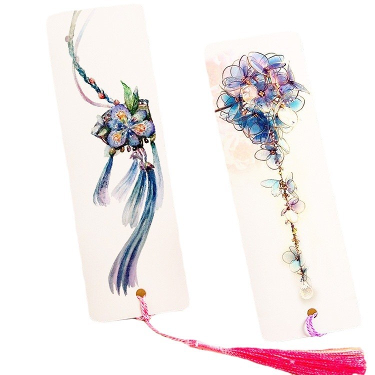 blank bookmark watercolor line draft retro element handwritten card suit student handmade diy material bag bookmark