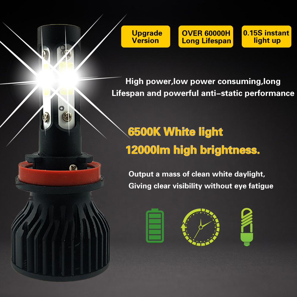 Amazon car led headlight V7 four-sided laser X7LED headlight integrated near and far 9005H4H7 cross-border explosions