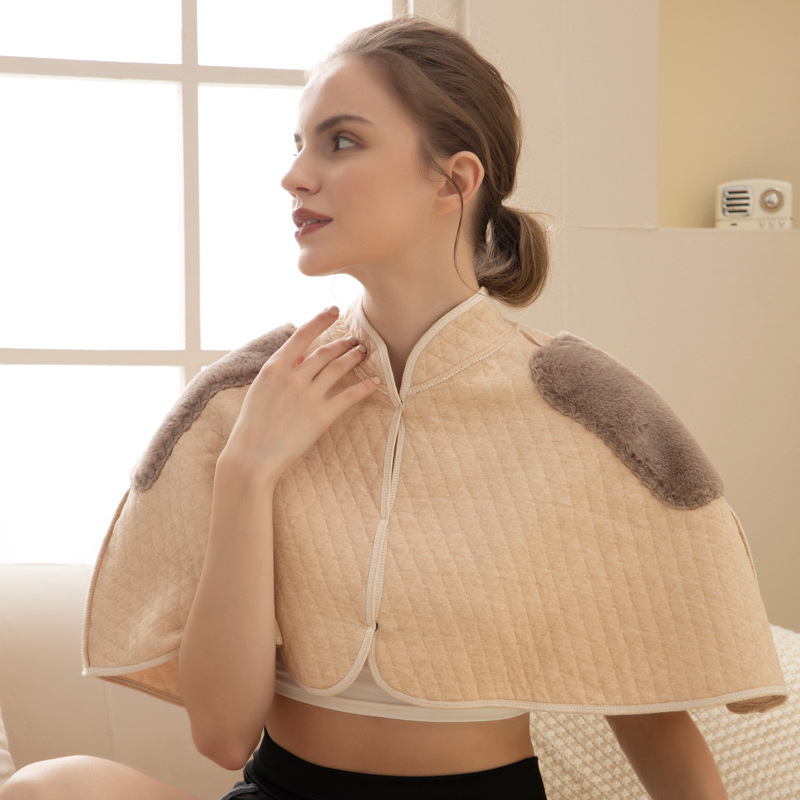 Autumn and winter confinement shoulder pad cotton cold-proof warm shawl women's velvet padded shoulder cervical waistcoat sleeveless air-conditioning room