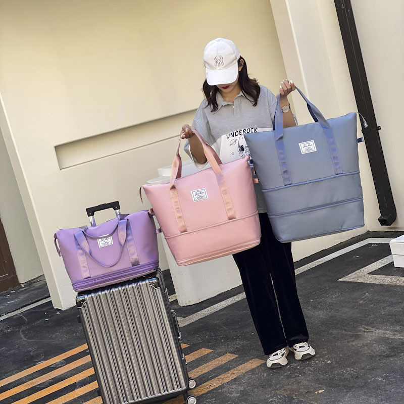 卸売り二重拡張大容量旅行バッグ乾湿分離軽量出産待ちバッグ学生バッグ印刷可能ロゴ|undefined