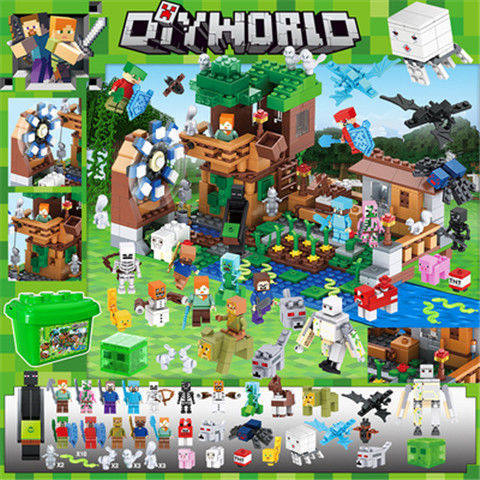 Explosions Compatible with Lego Blocks My World Organs Cave Village Boys Assembled Educational Children's Toy Gift