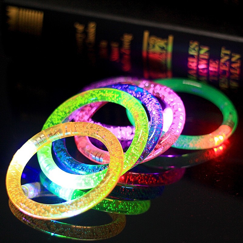 Luminous electronic bracelet acrylic bubble bead bracelet flash bracelet bracelet toy stall wholesale