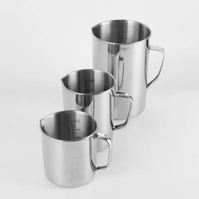 Factory wholesale stainless steel thickened pointed mouth measuring cup laboratory clinic beaker liquid baking with scale measuring cup