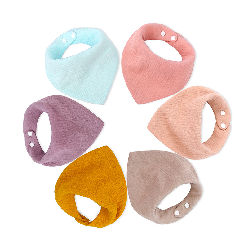 Cross-border baby saliva towel cotton gauze bib baby products children newborn baby super soft triangle towel