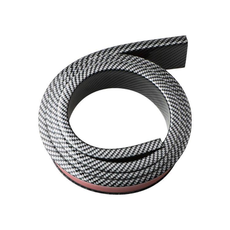 Automobile universal rubber flat wheel eyebrow/carbon fiber pattern wheel eyebrow decoration strip/wheel anti-collision strip mud guard rubber strip