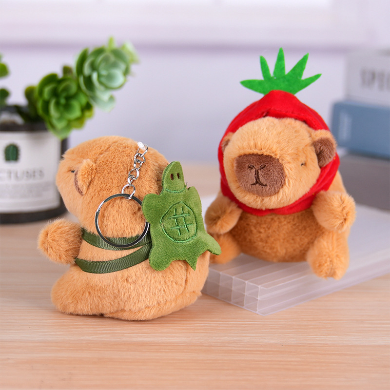Internet celebrity cute capabala capybara pendant plush toy doll bag pendant keychain Doll Doll