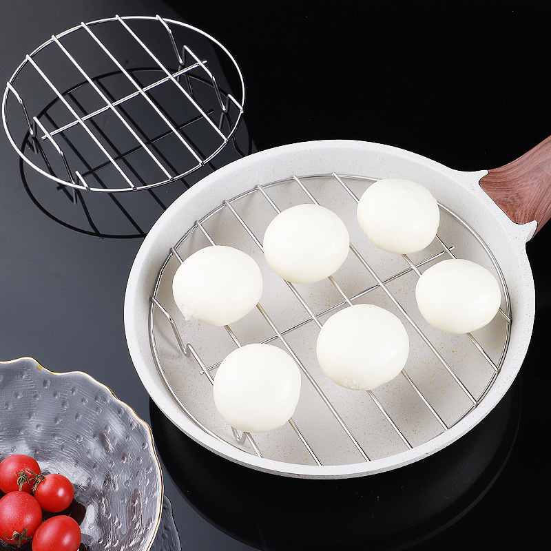 家庭用ステンレス蒸し器卸売り高圧鍋低脚断熱棚炊飯器内隔水蒸し卵蒸し器棚|undefined