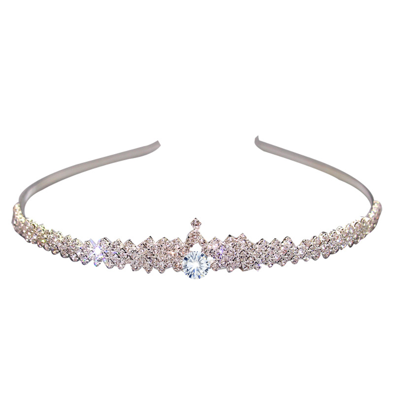 European and American fashion multi-layer pearl hairband women's high-end claw chain exquisite rhinestone love accessories bride hair accessories wholesale