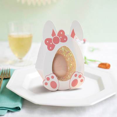 Easter gift box rabbit egg candy box Amazon DIY creative window packaging box small carton 10 sets