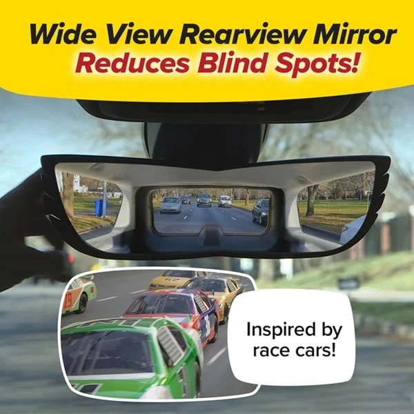 Car auxiliary mirror large field of view rearview mirror mirror boreless wide-angle curved mirror baby mirror car mirror