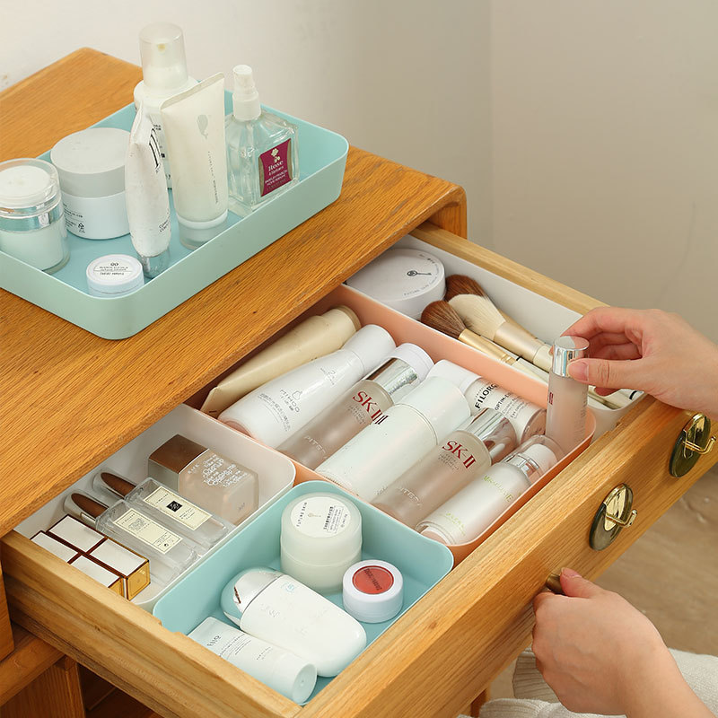Desktop Storage Box Kitchen Storage Box Household Multifunctional Simple Plastic Finishing Box Living Room Drawer Storage Box