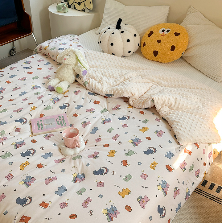 Class A knitted cotton beanie quilt spring and autumn quilt winter quilt soybean quilt core baby baby adult single double quilt