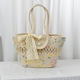 Color dot hollow bag with silk scarf large 40*23