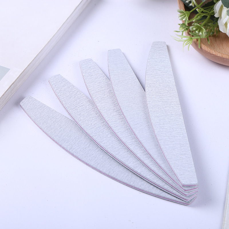 Factory direct supply half moon gray purple core nail polishing strip nail shop nail trim nail file