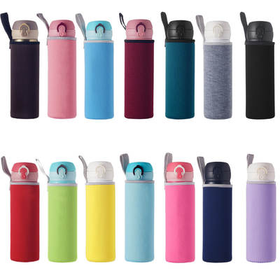 Wholesale in stock creative vacuum cup cover Cup sheath glass water cup cover diving material cup cover printable LOGO