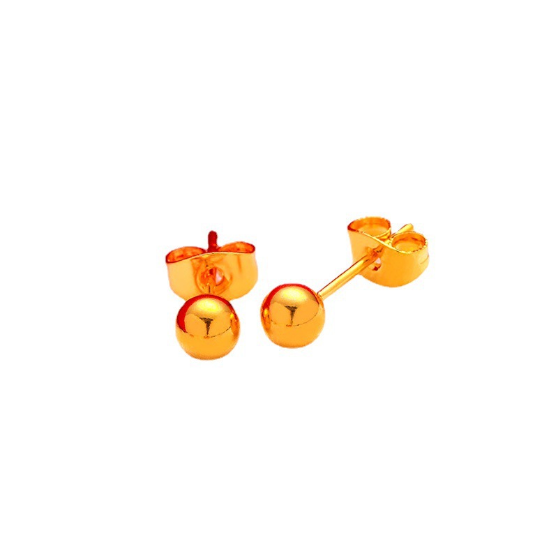 Brass gold-plated fancy earrings gold glossy matte hollow earrings fashion ladies a variety of new products