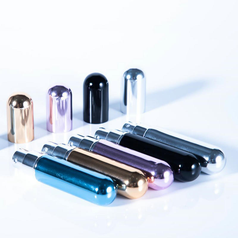 5ml lipstick perfume spray bottle small sample matte round head portable mini anodized aluminum perfume split bottle