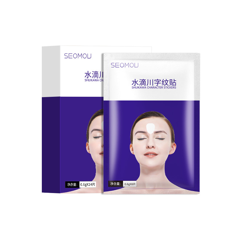 Water drop Sichuan pattern film fading firming forehead pattern lifting pattern transparent gel patch smoothing fishtail pattern eyebrow pattern
