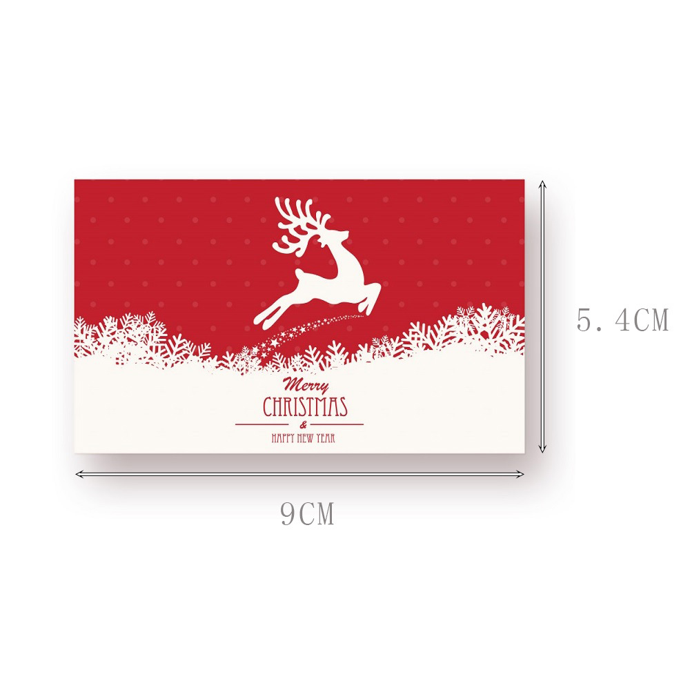 50 sheets/pack mini Thank you Christmas card creative cartoon cute Christmas greeting card cute illustration Christmas card