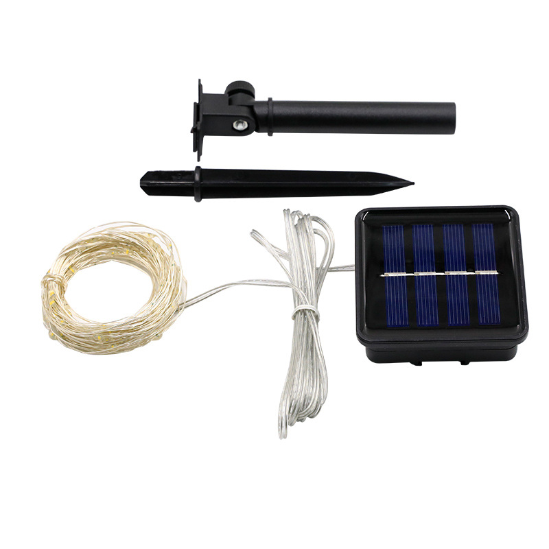 Waterproof led solar light with light bar outdoor stall decoration new remote control solar copper wire light string wholesale
