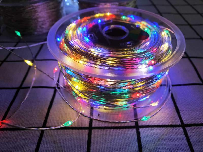 新しい Led ライトストリングカラフルな低電圧屋外装飾クリスマスホリデーグリーンワイヤー銅線ストリングライト小さなライト|undefined