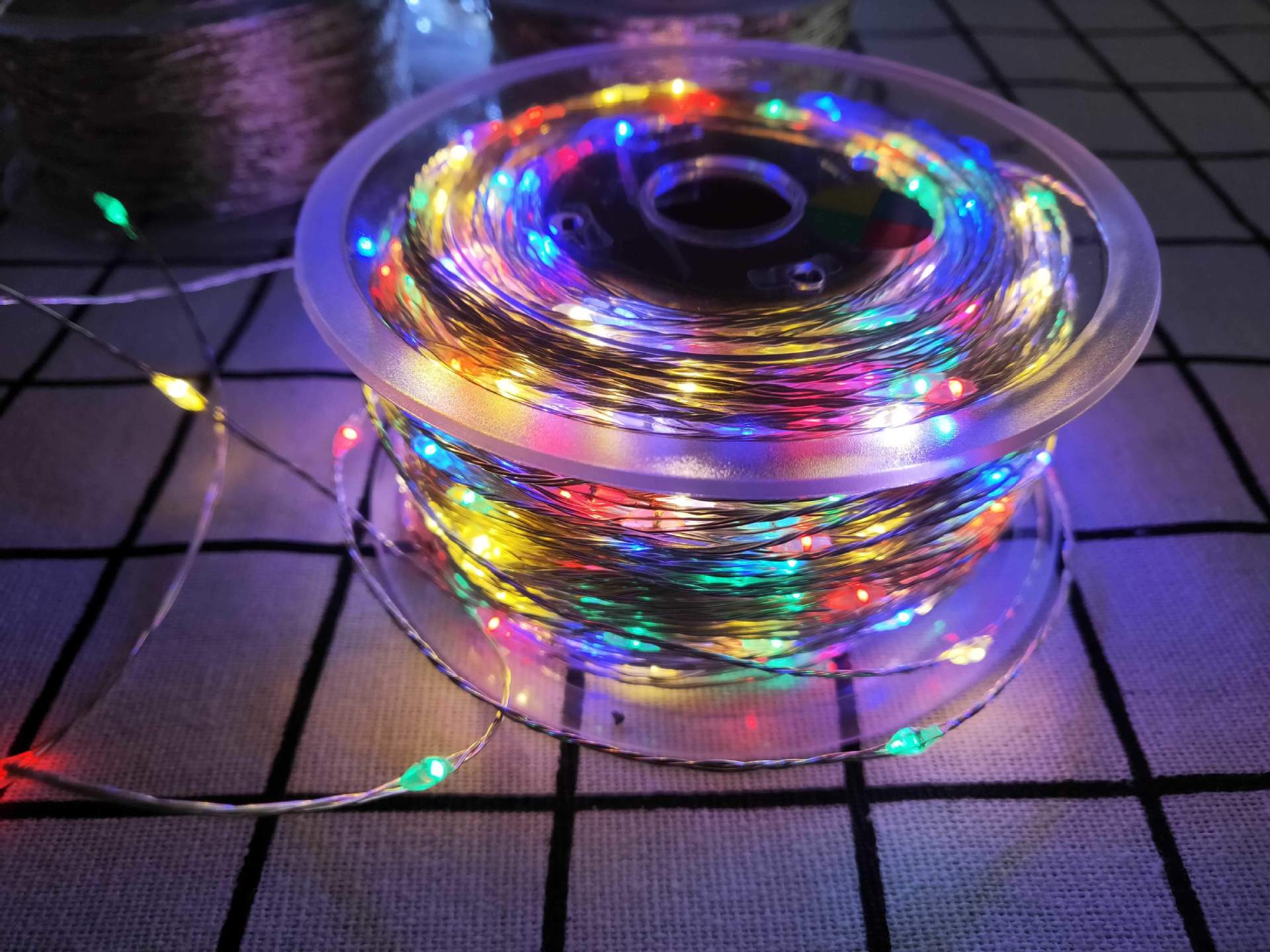 Cross-border new led light string color light low voltage outdoor lighting Christmas Festival green wire copper wire light string light small light