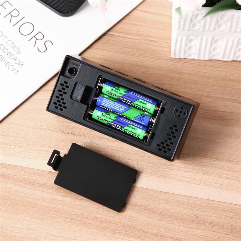 クリエイティブスマート感光小サイズハンドヘルドled鏡面デジタル電子目覚まし時計旅行ホーム寝室鏡時計|undefined